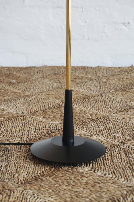 Swedish Black & Brass Standard Lamp