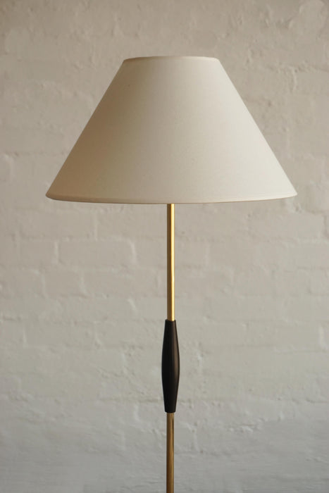 Swedish Black & Brass Standard Lamp