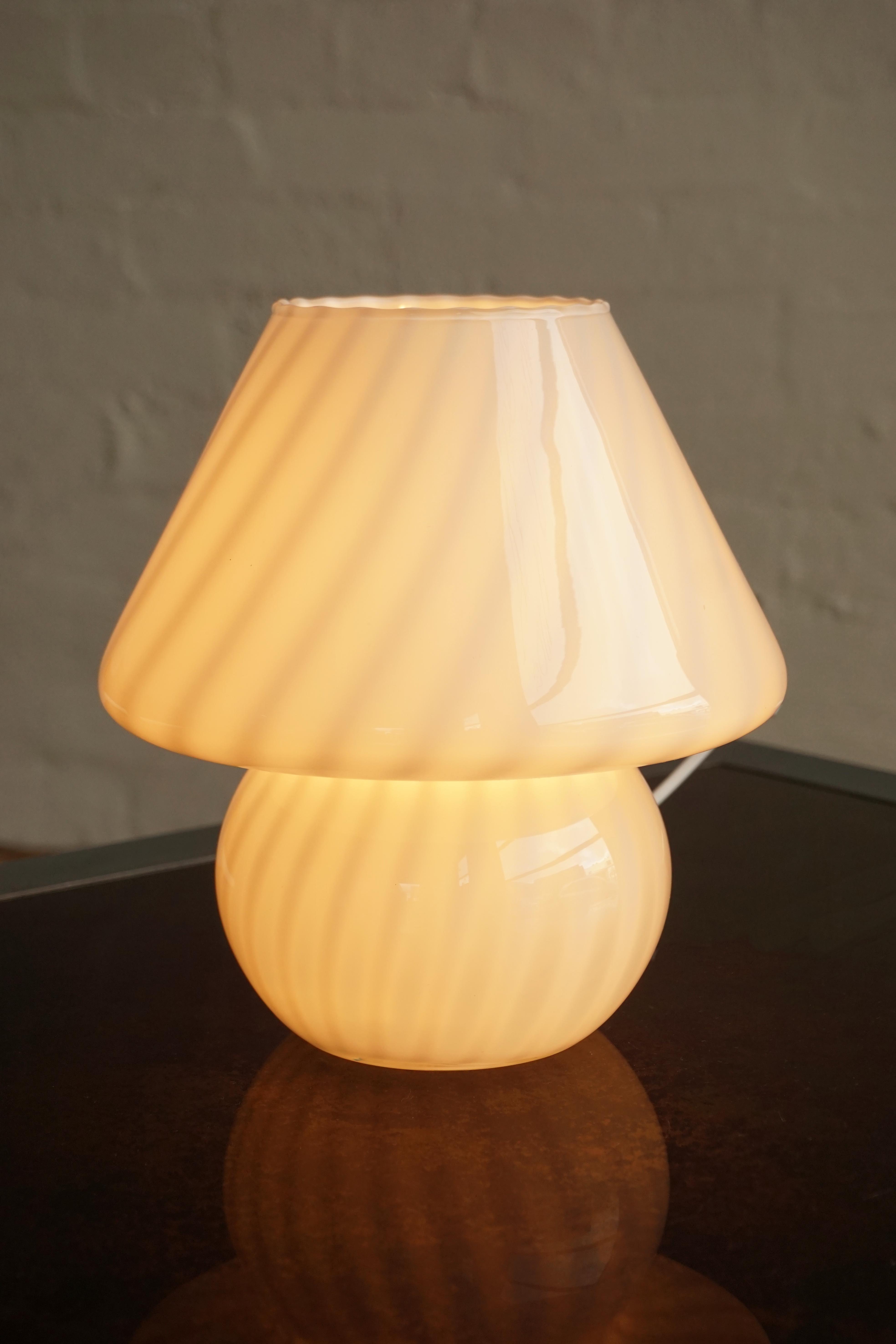 Murano Glass Mushroom Lamp