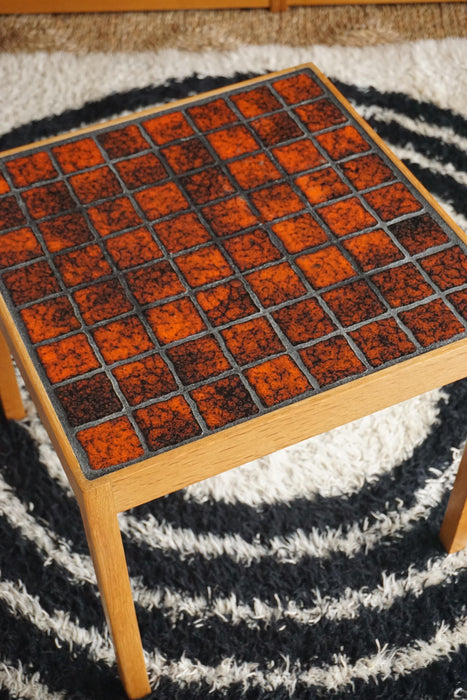 Tiled Oak Side Table