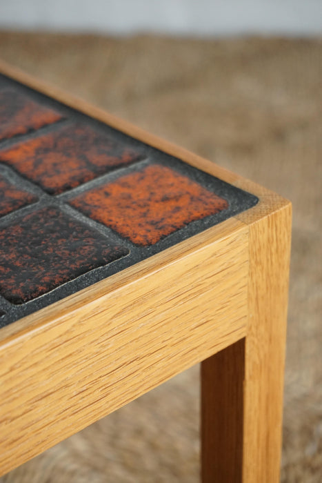 Tiled Oak Side Table