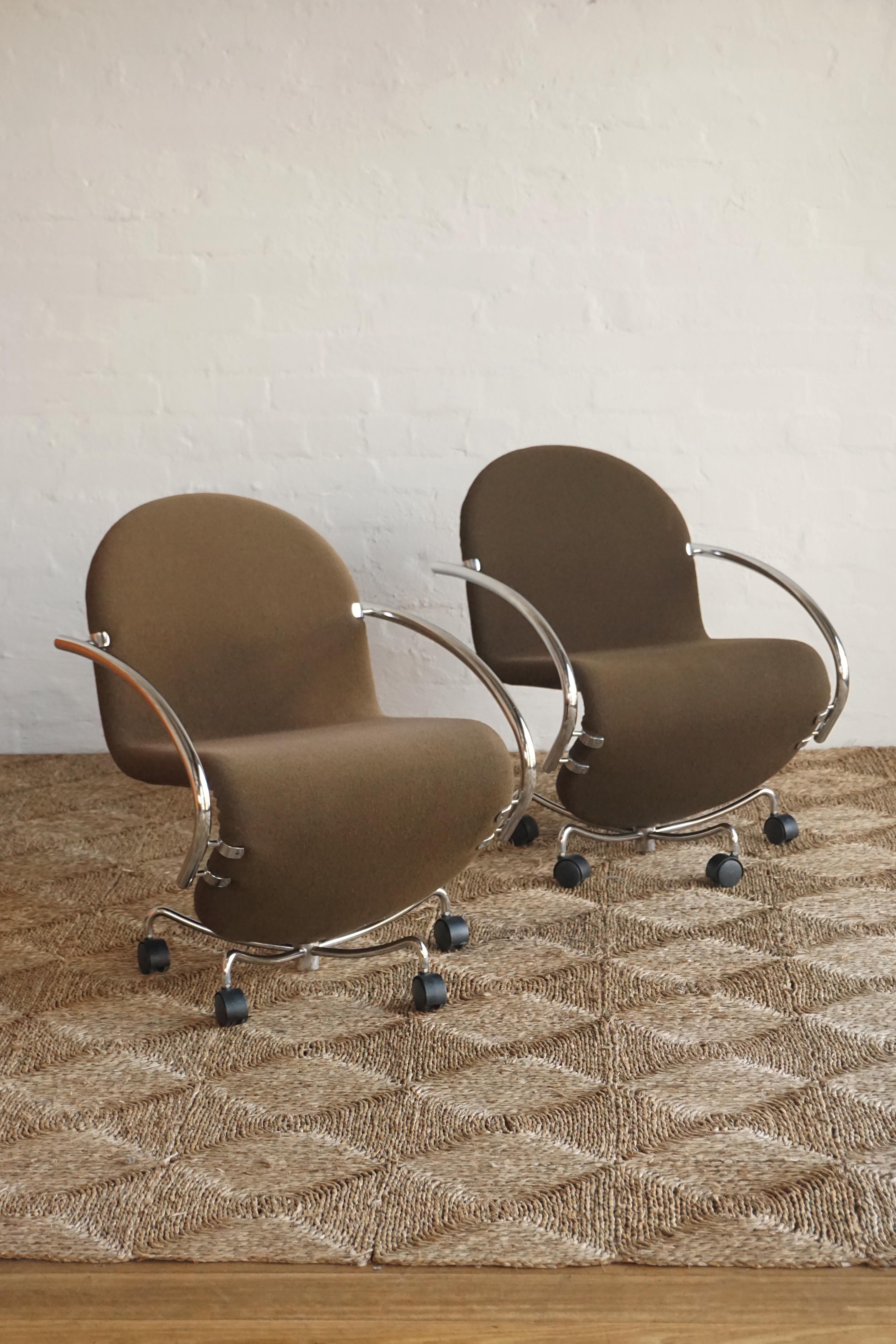 Pair of Verner Panton Lounge Chairs
