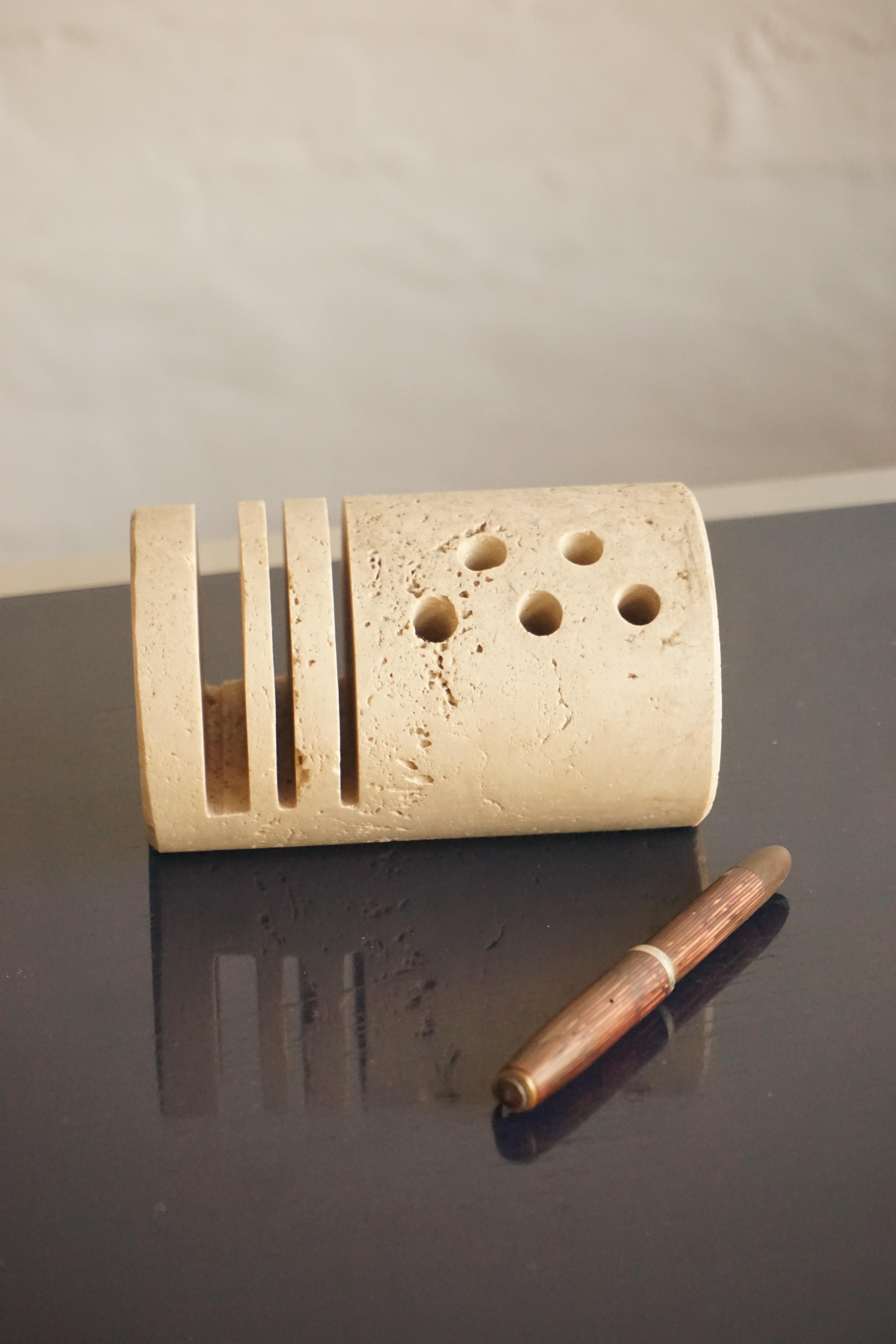 Travertine Desk Organiser