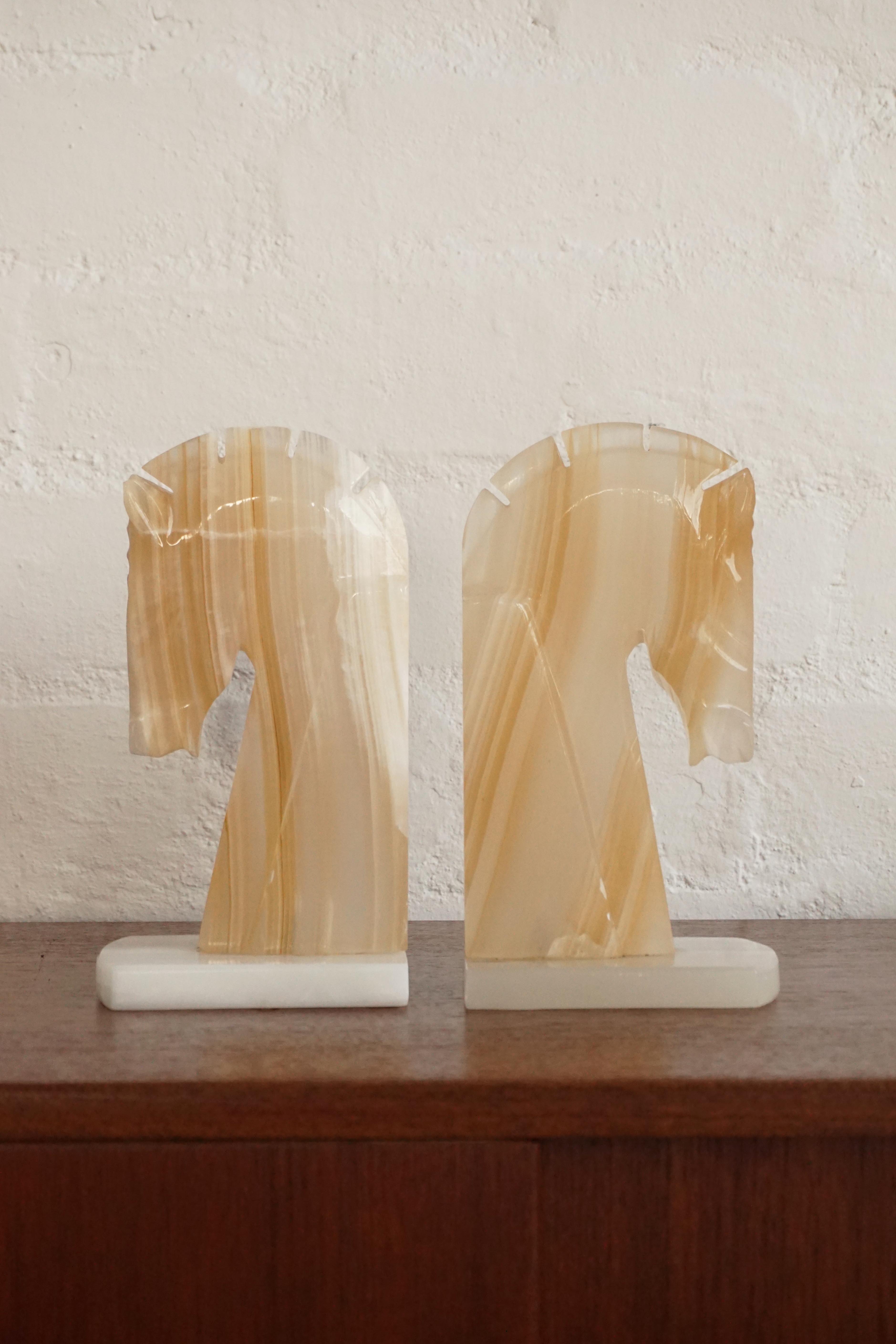 Pair of Onyx 'Horse' Bookends