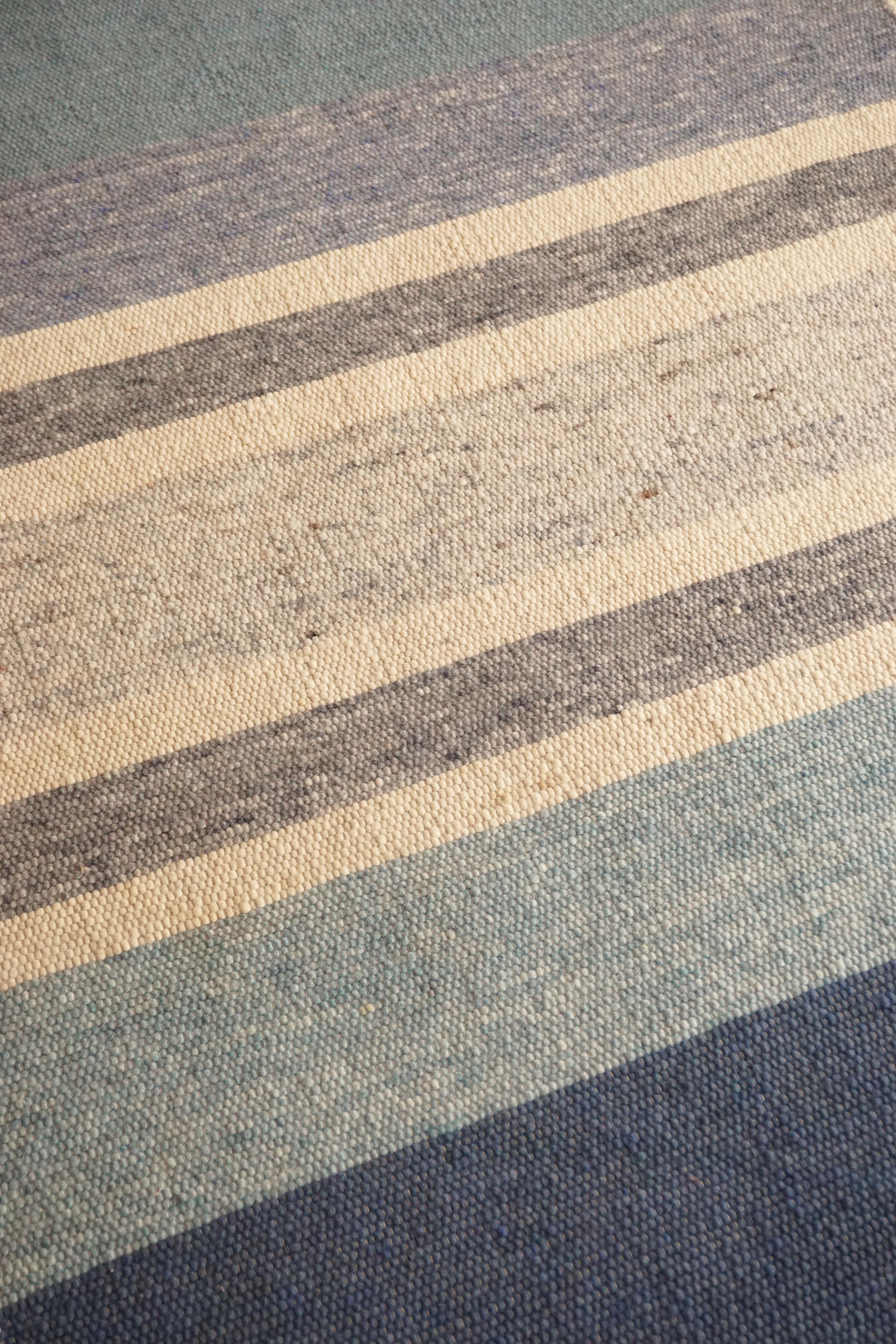 Tisca Wool Rug- Blue