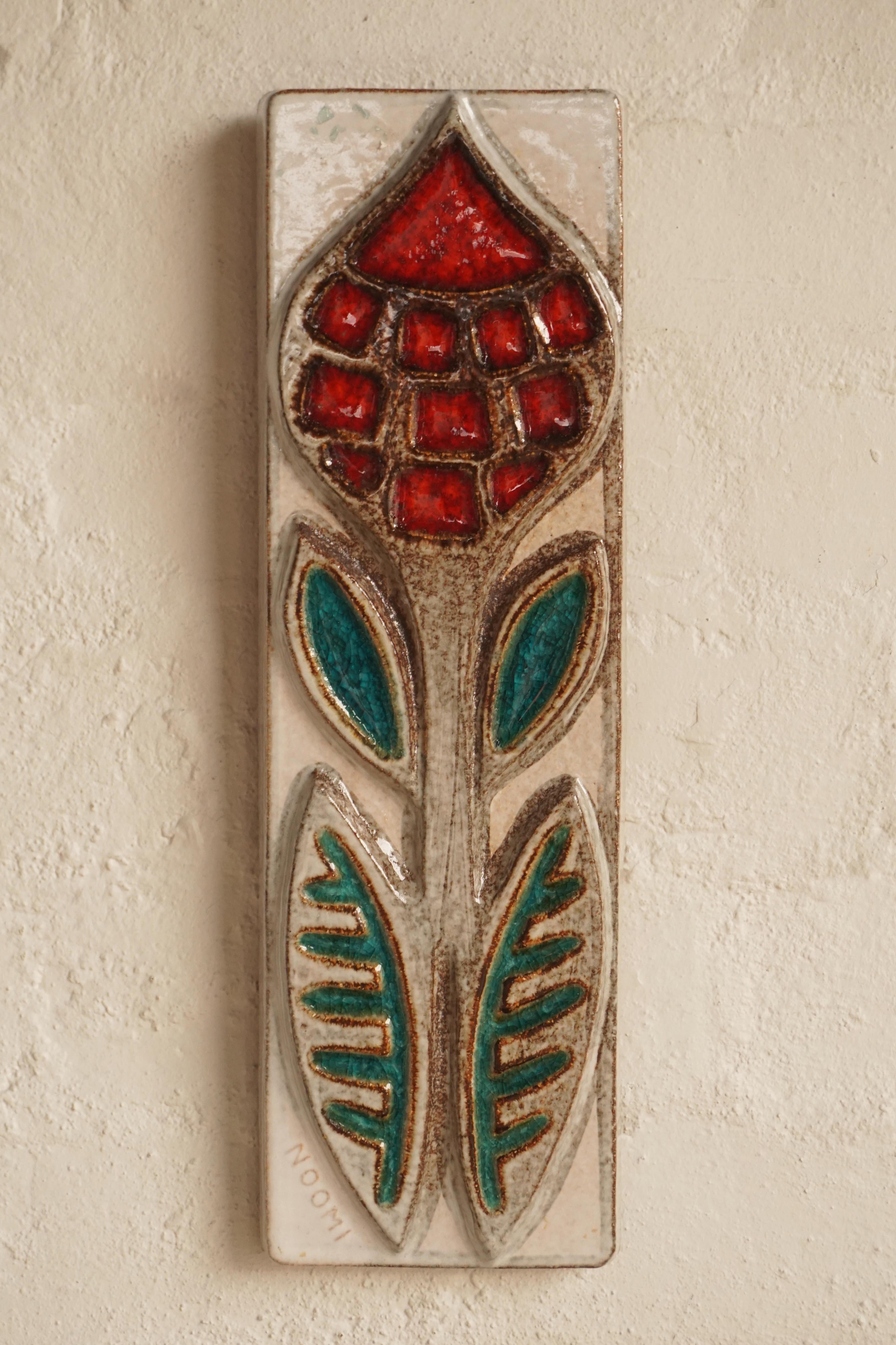 Soholm Ceramic Wall Plaque- Flower
