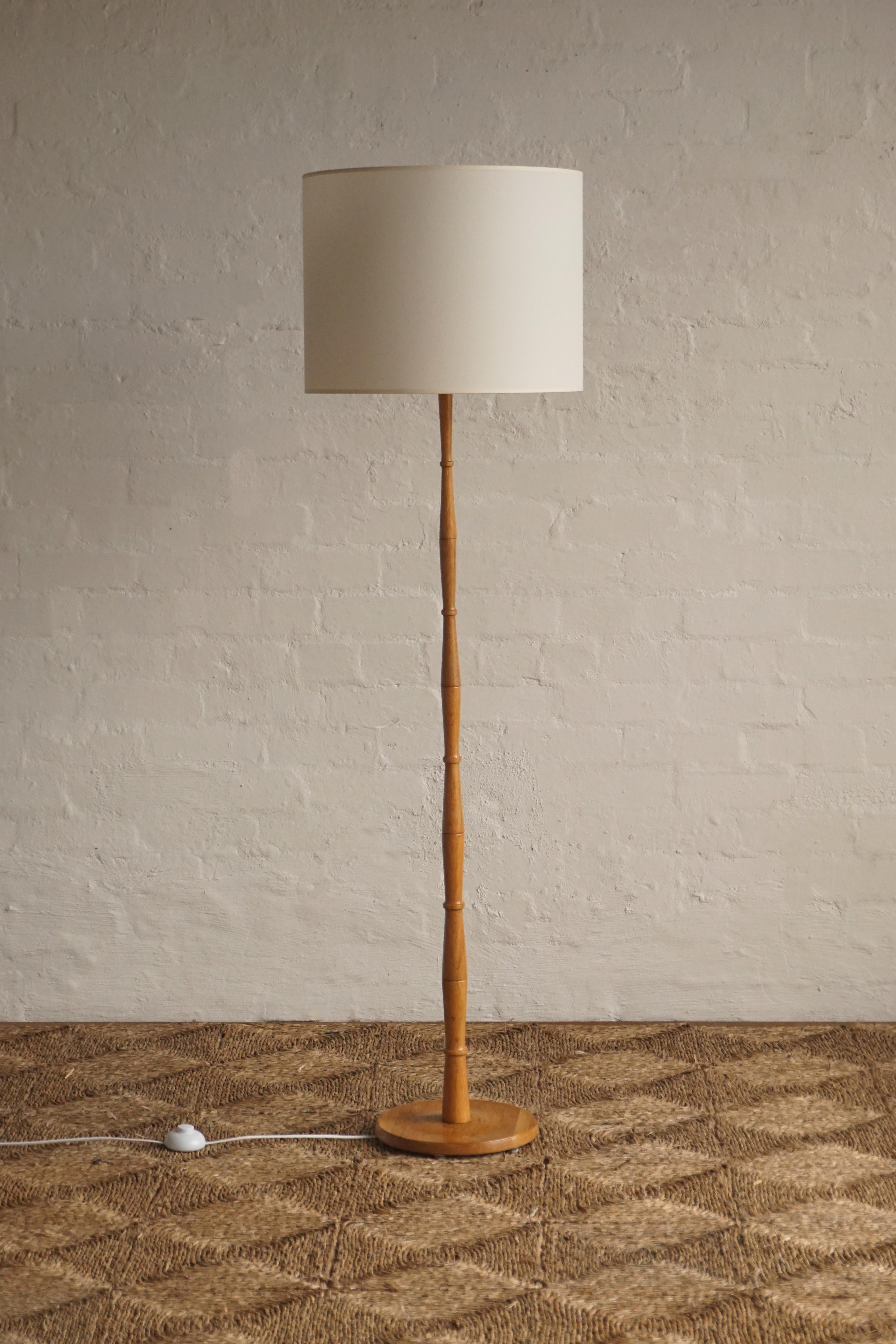 Swedish Oak Floor Lamp