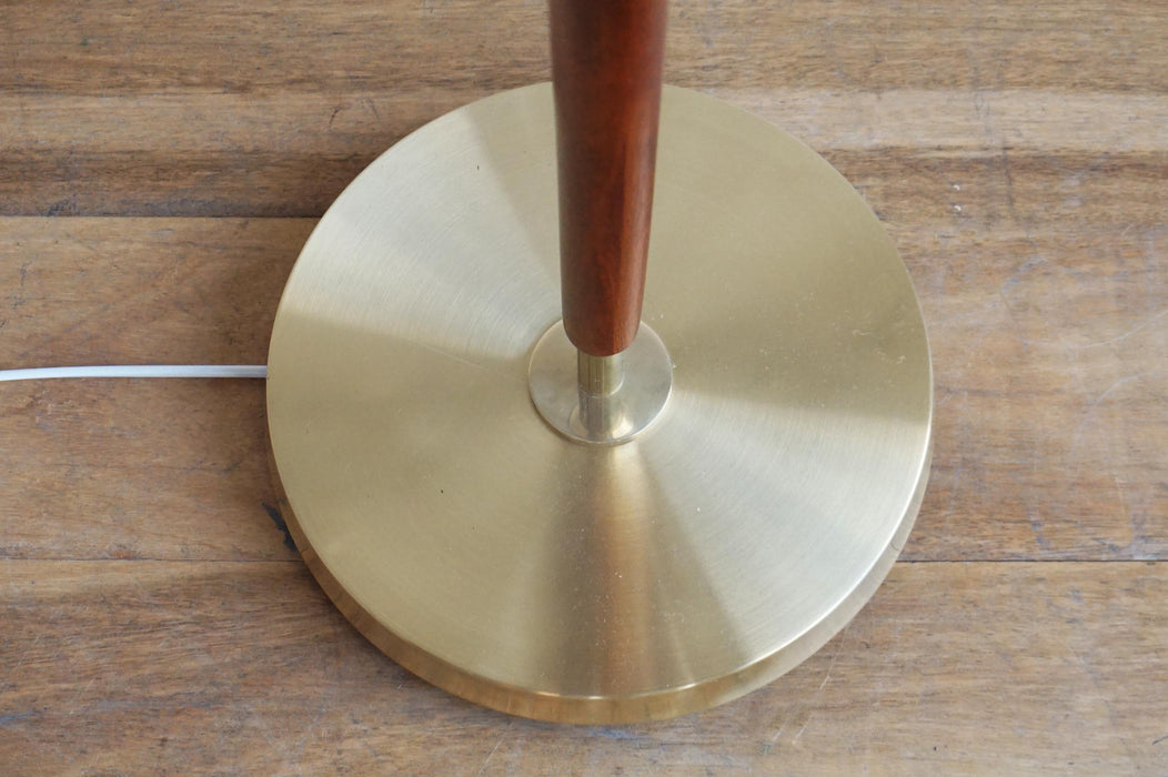 Mahogany & Brass Floor Lamp
