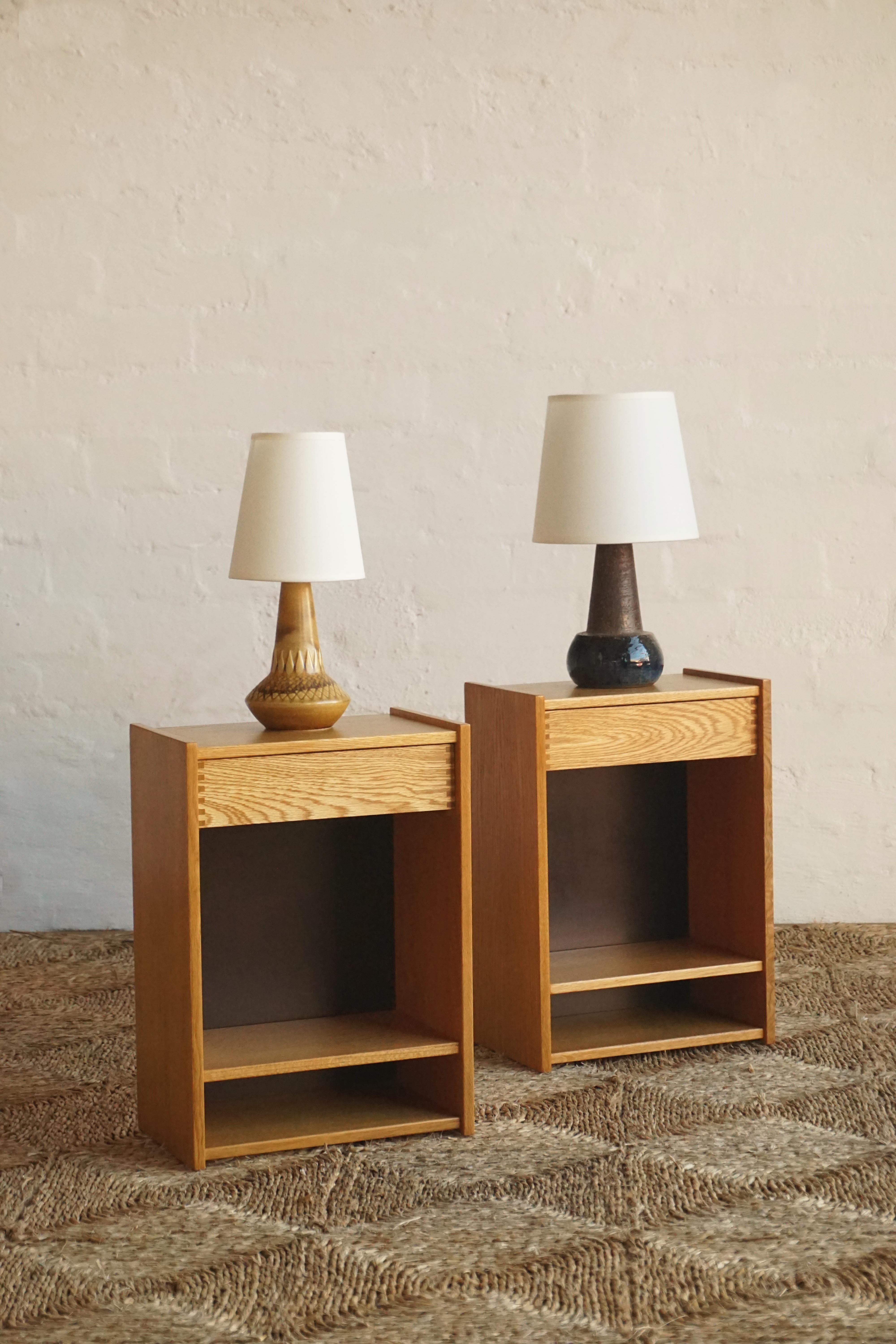 Pair of Oak Bedside Tables