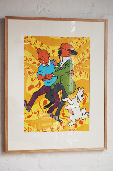 Framed Tintin Poster