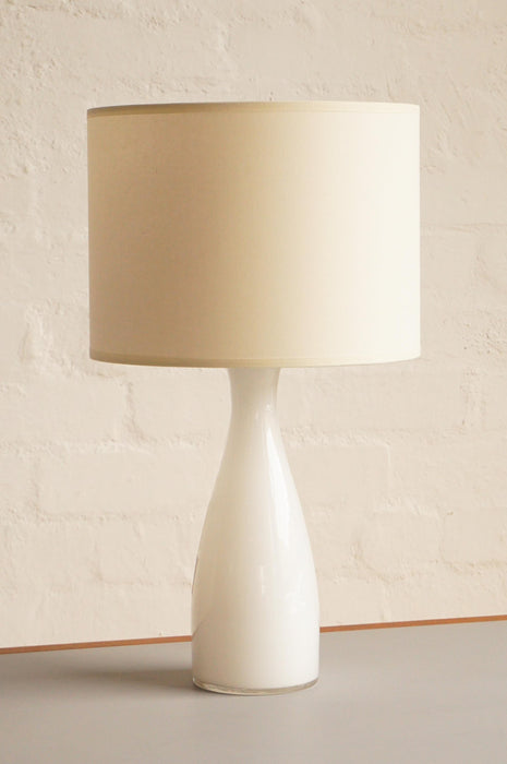 Swedish White Glass Lamp