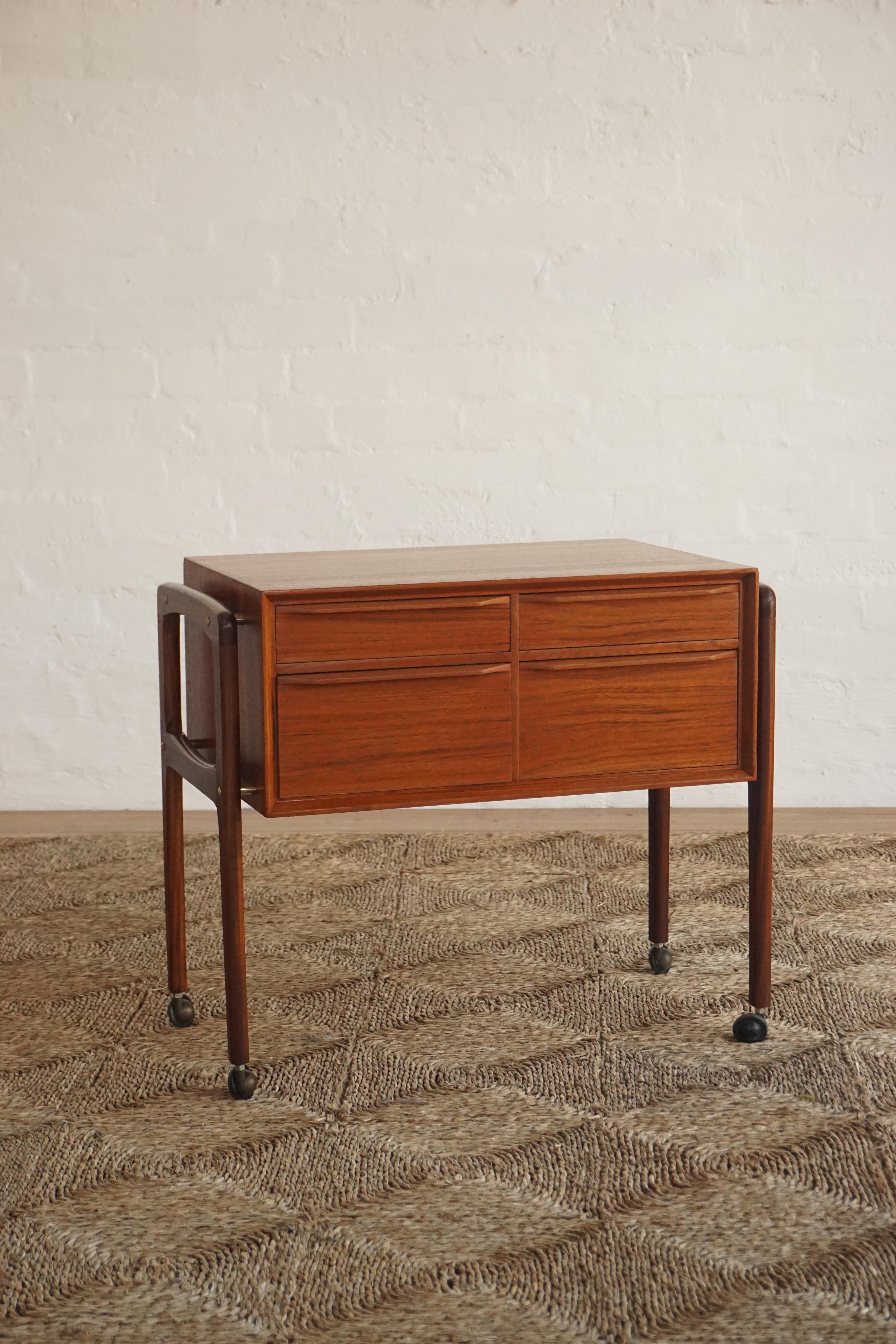 Danish Teak Sewing Trolley