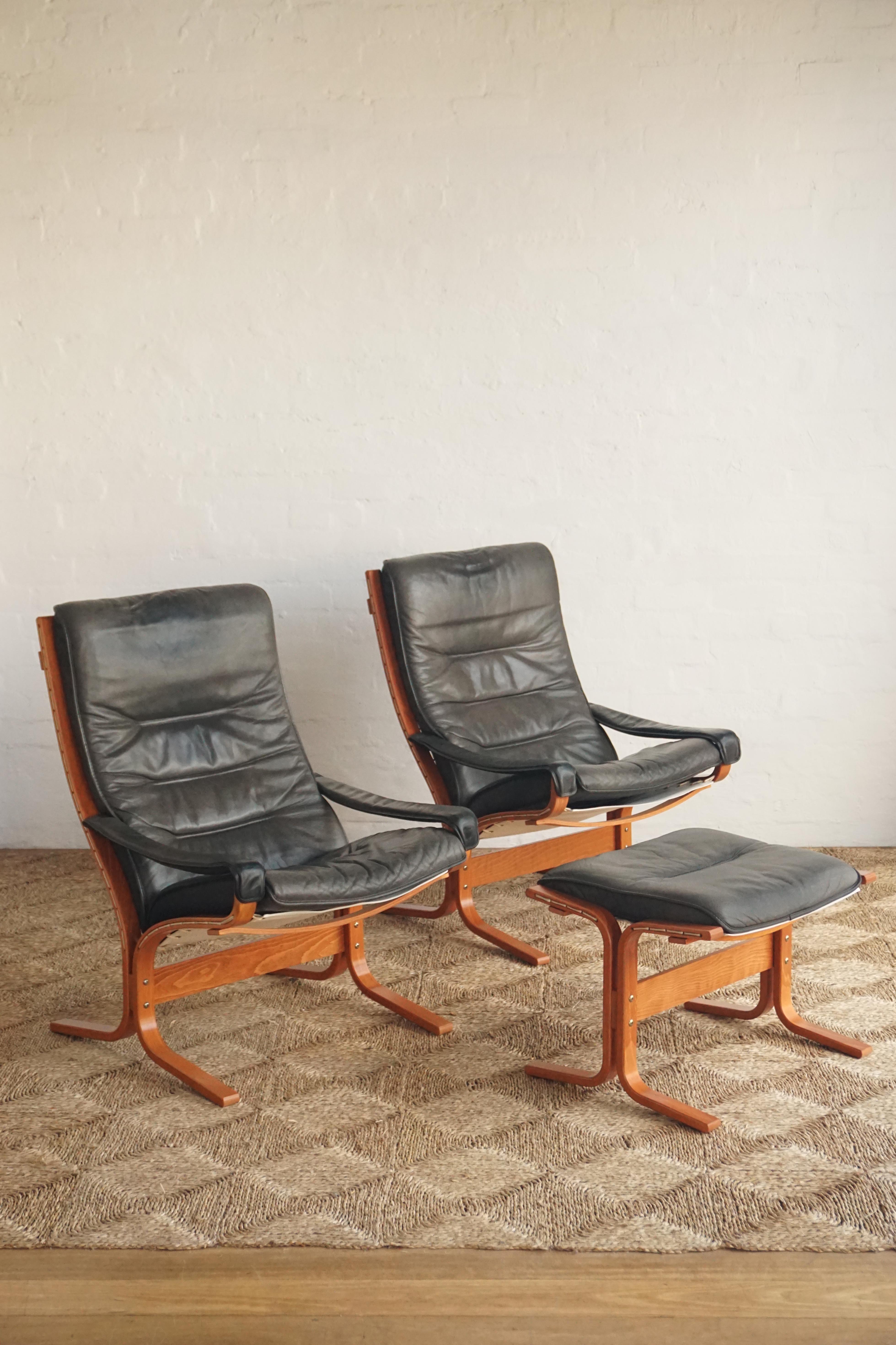 HOLD // Pair Siesta Chairs & Ottoman