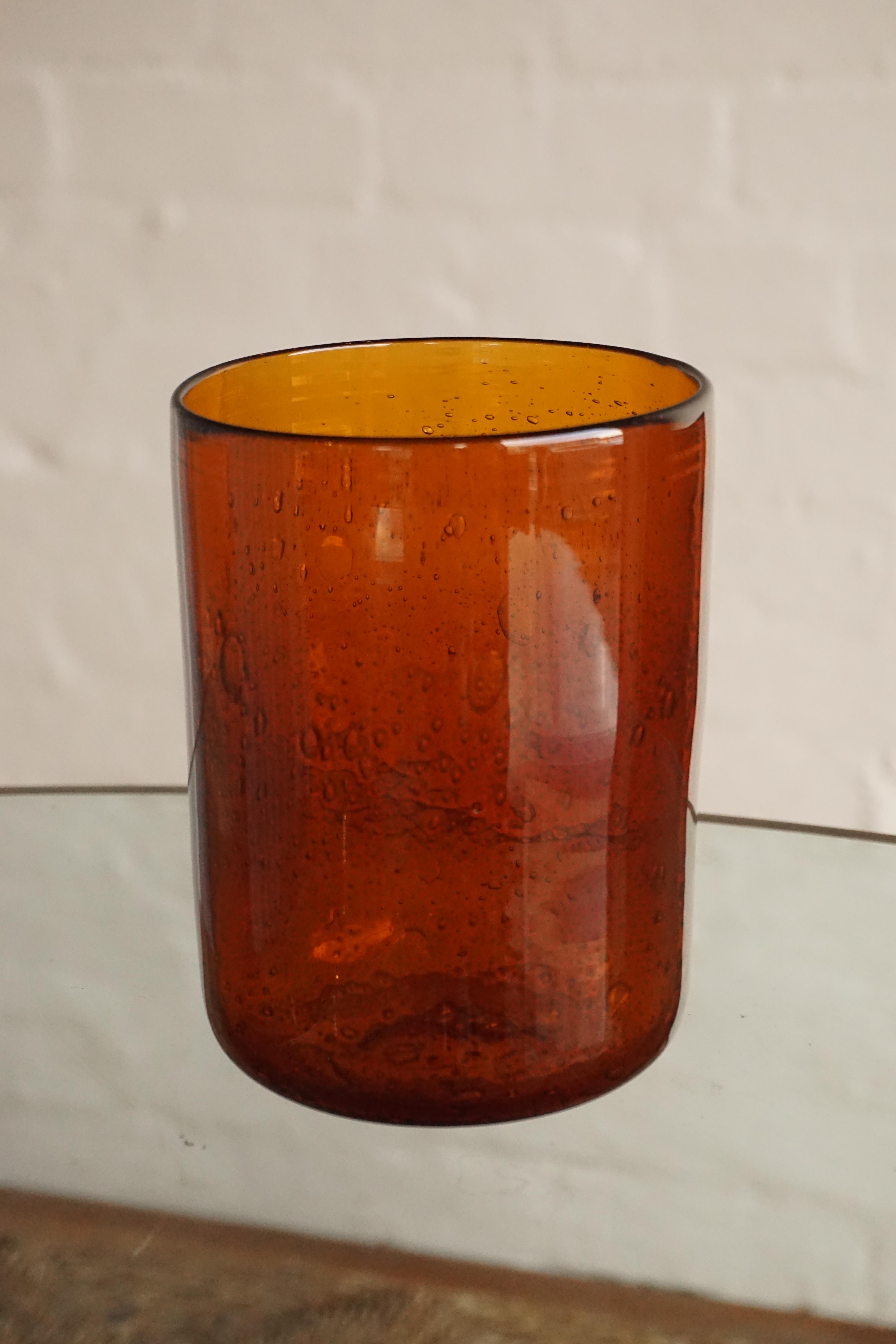 Boda Amber Glass Vase