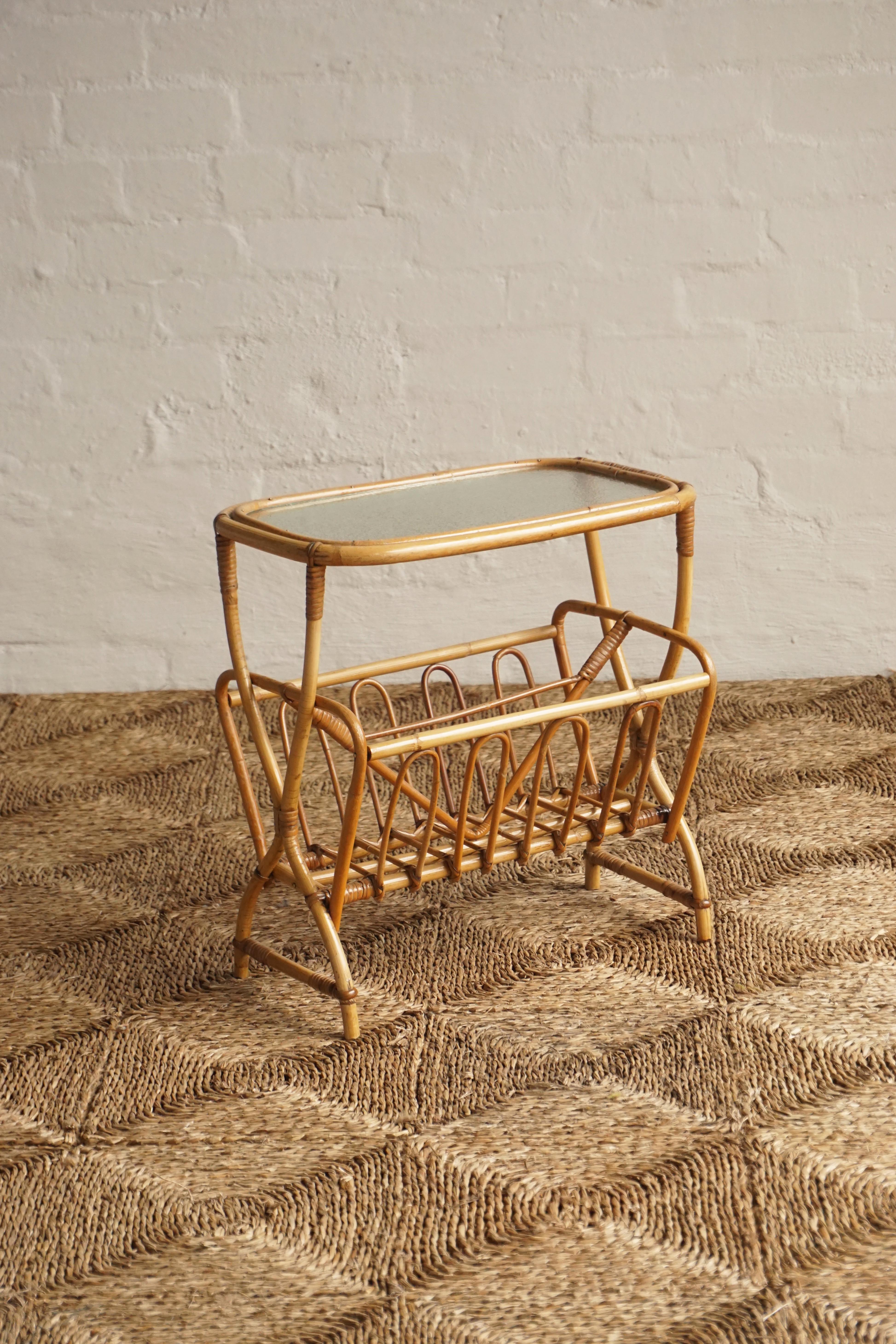 Danish Cane Side Table