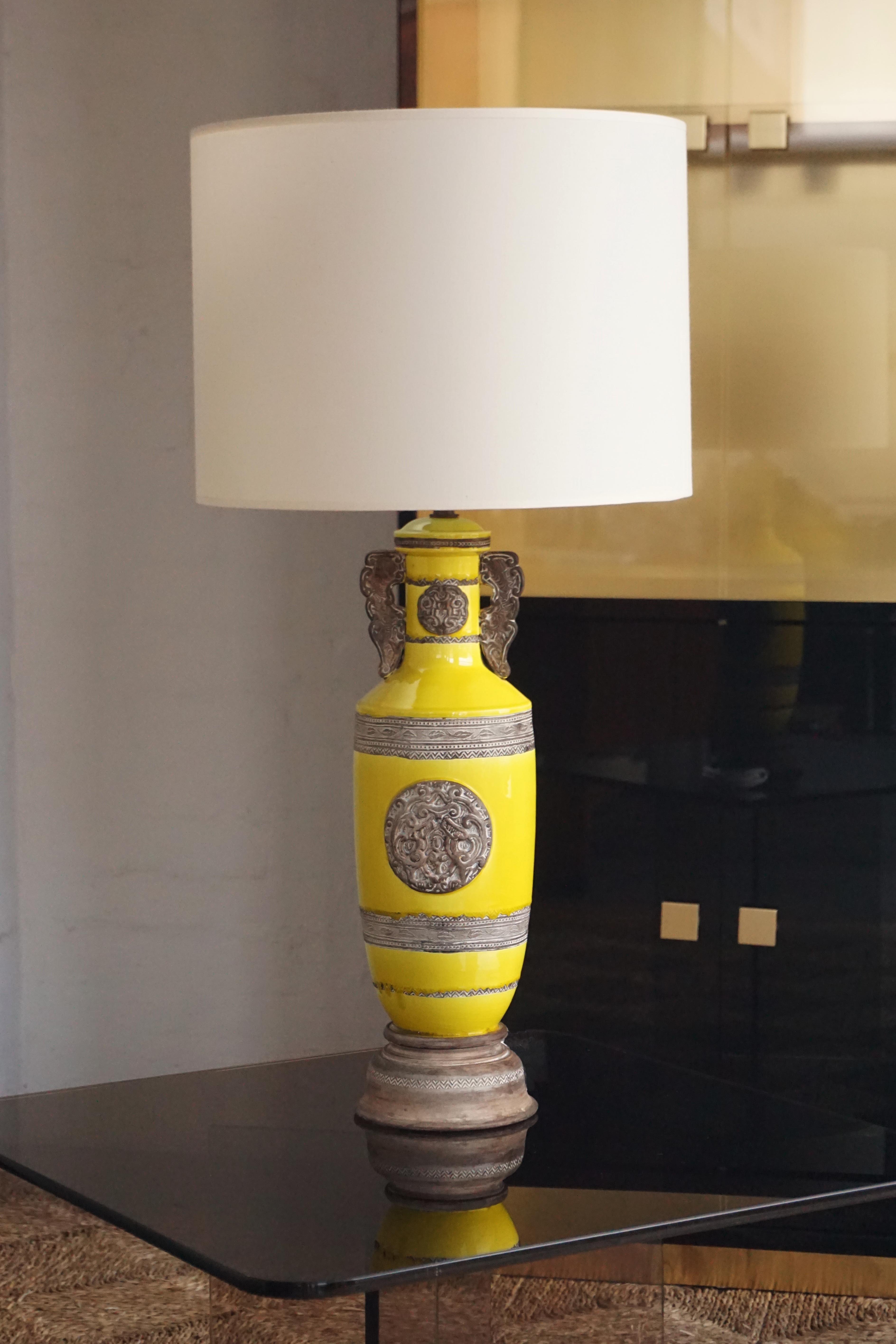 Large Italian Ceramic Lamp