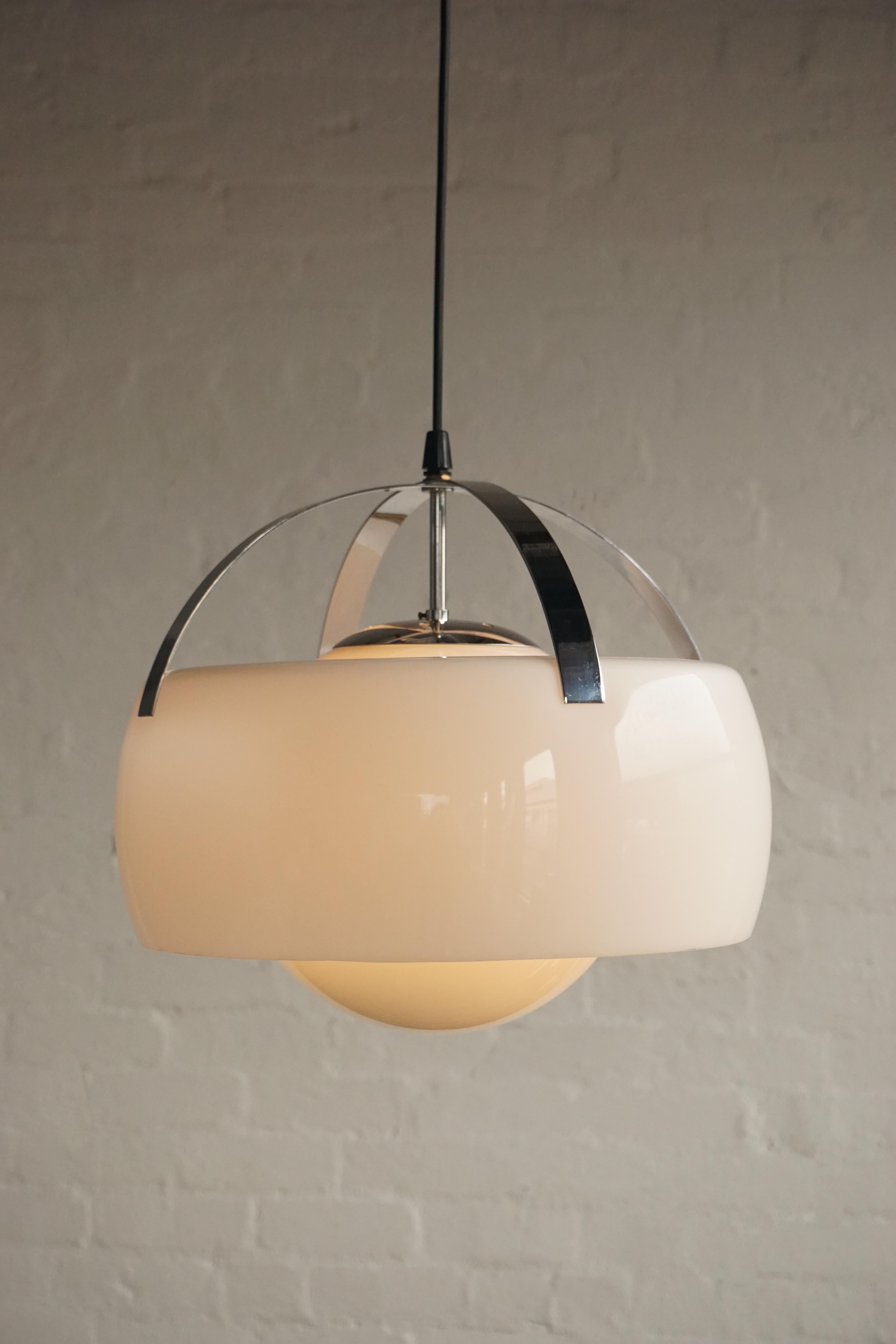 Italian Glass & Perspex Pendant