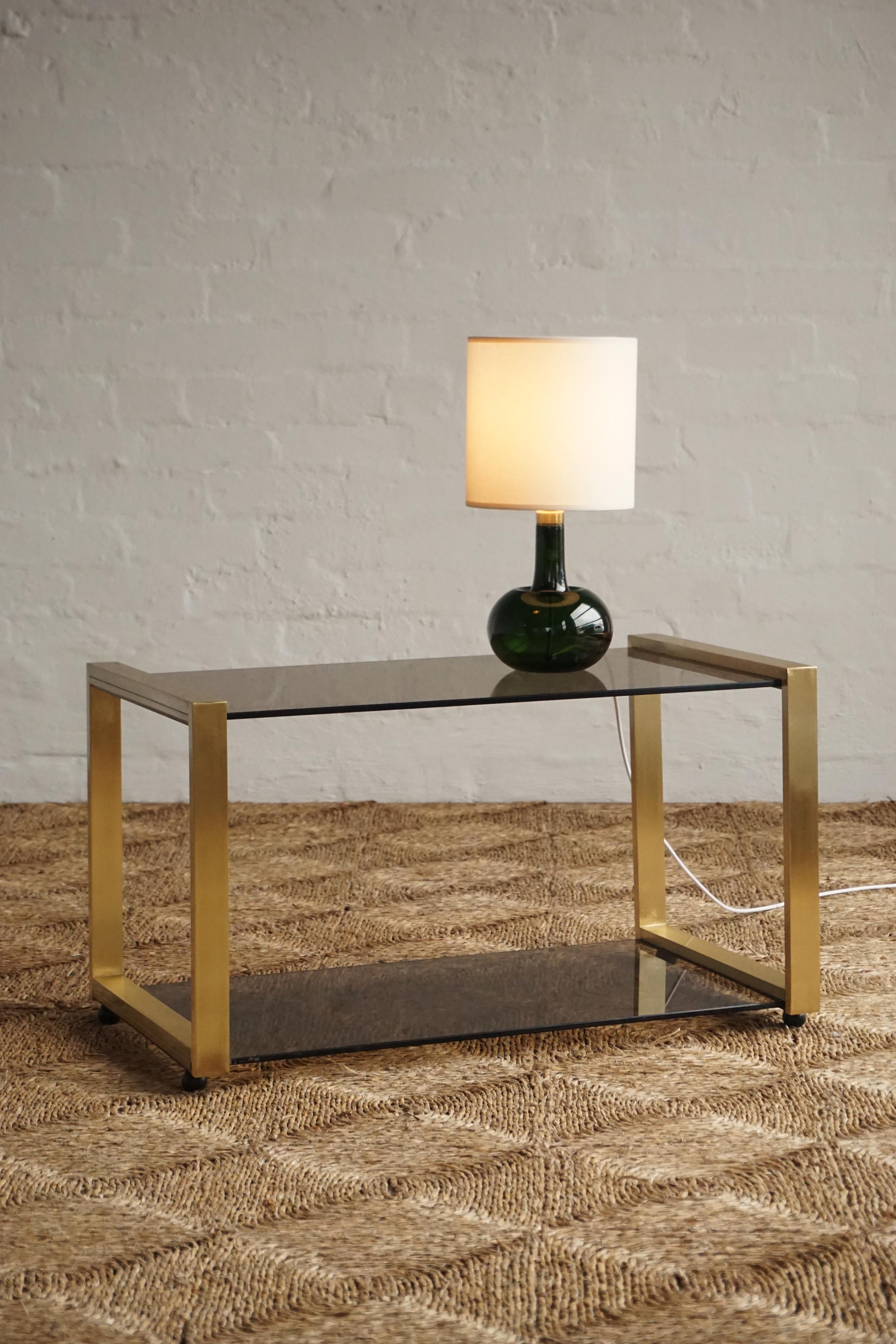 Italian Brass & Glass Side Table
