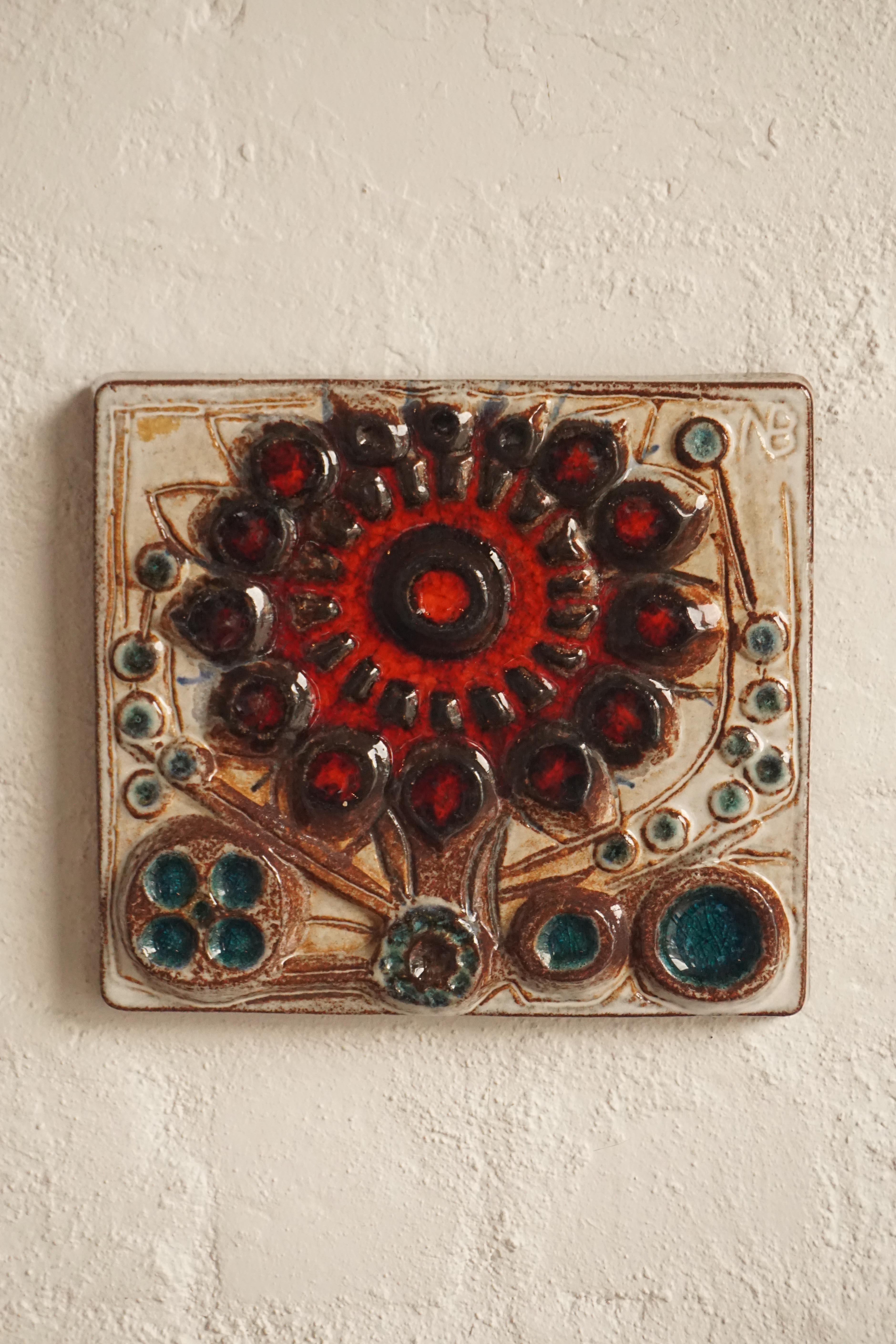 Soholm Ceramic Wall Plaque- Flower