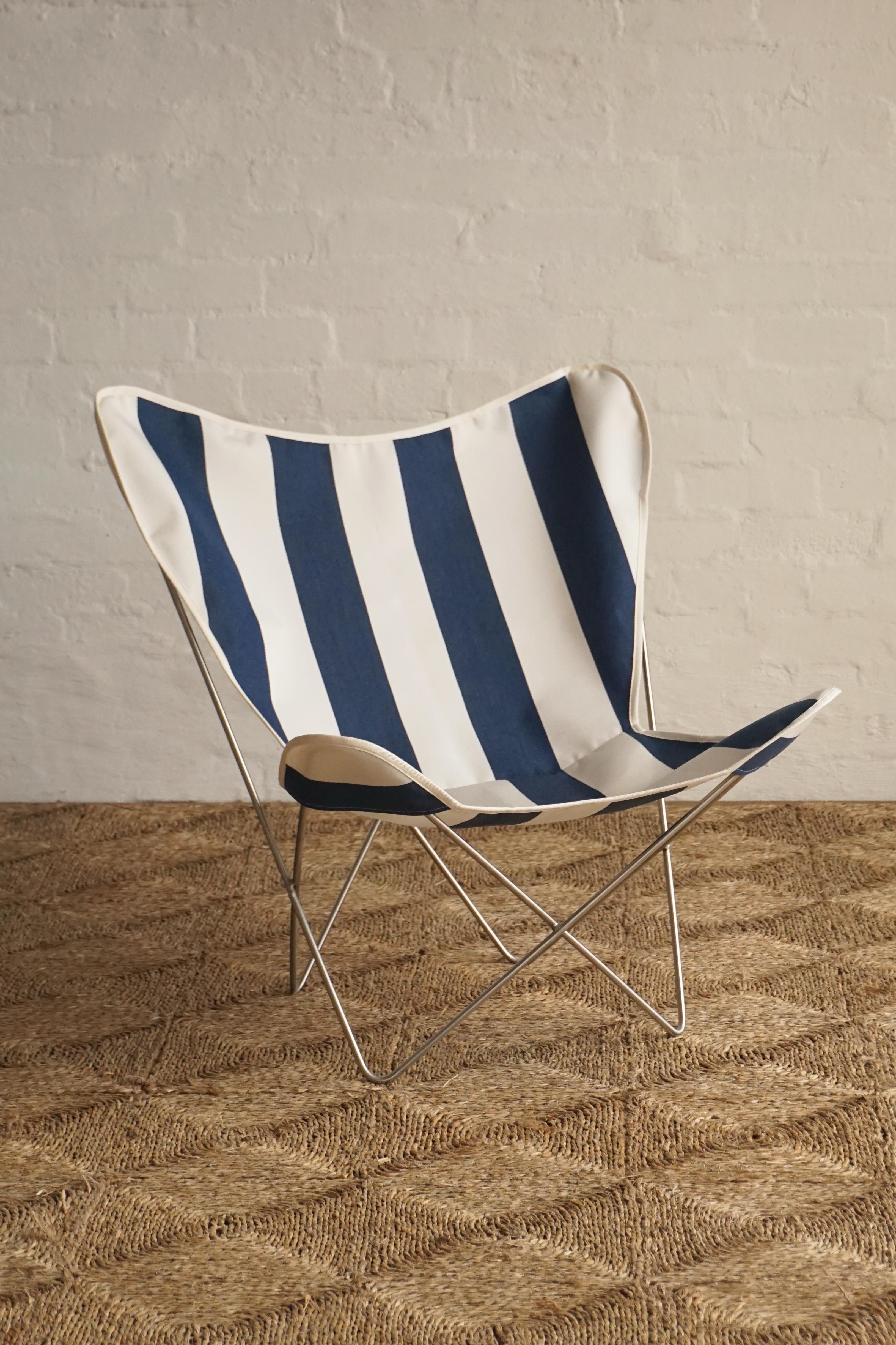 Navy & White Stripe Canvas Cover