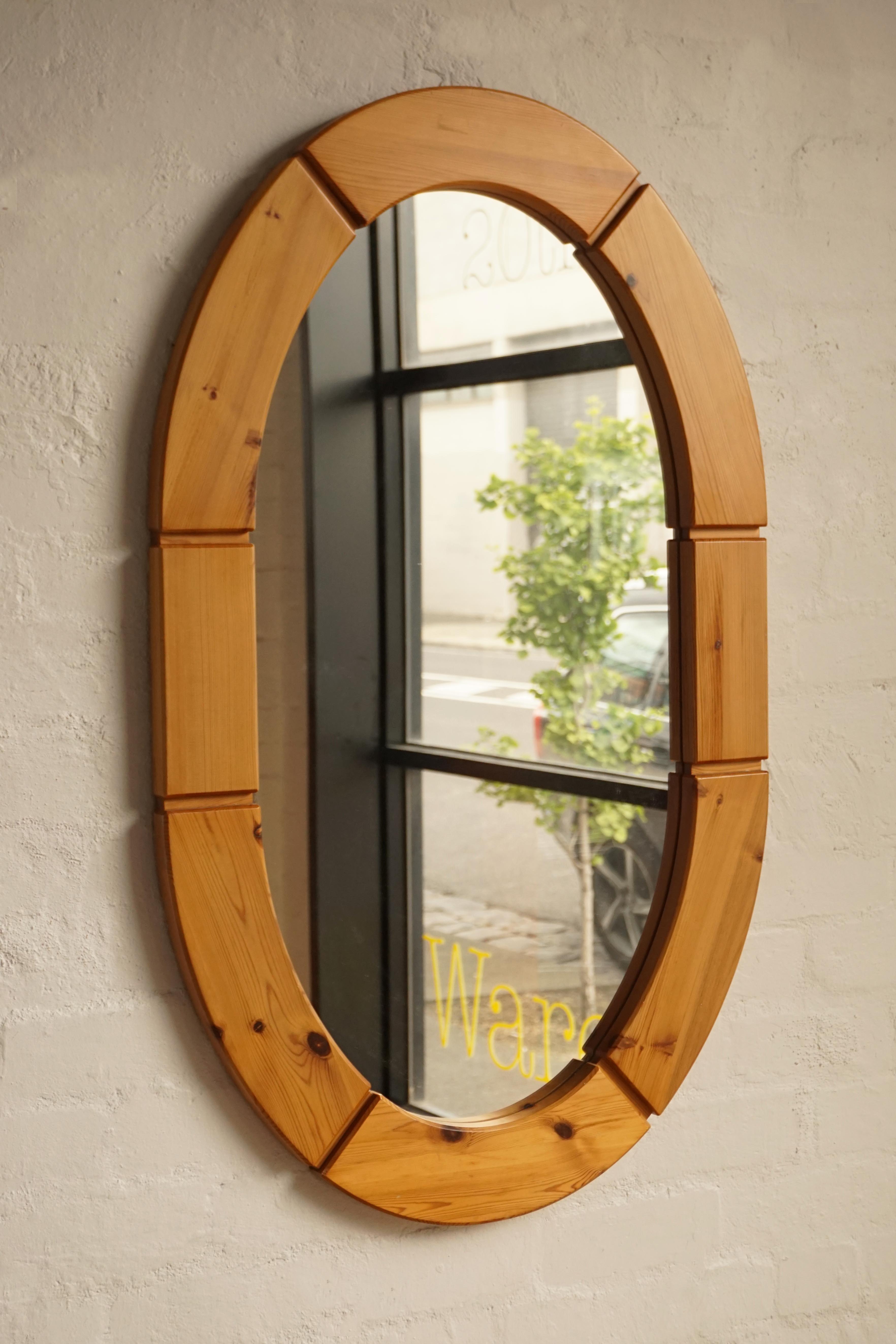 Large Scandinavian Pine Mirror