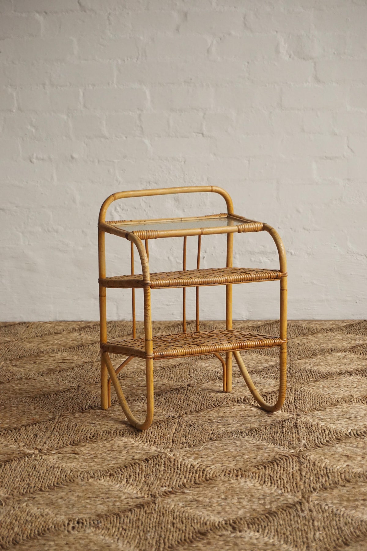 Danish Cane Side Table
