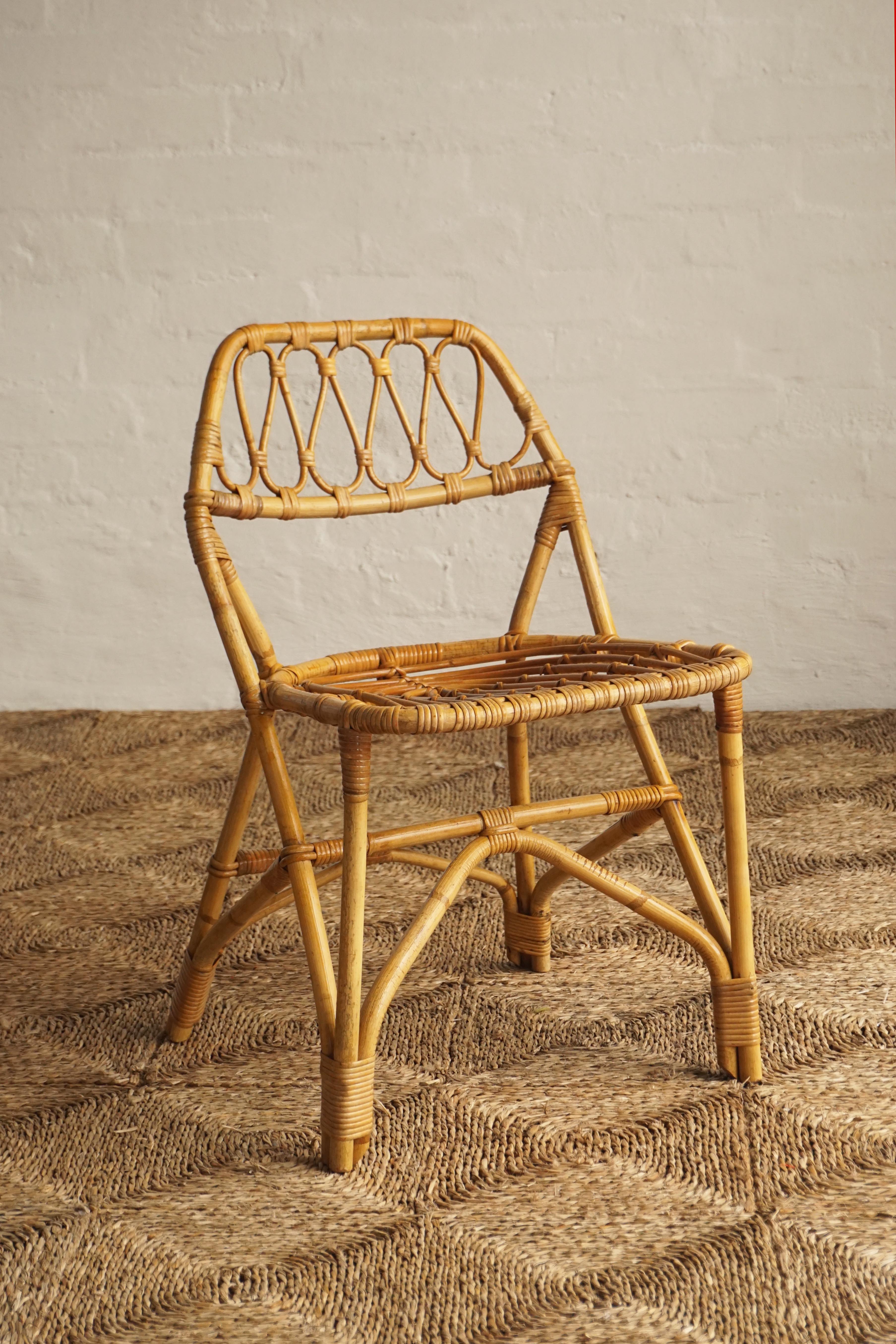 Danish Cane Dining Chairs- Four