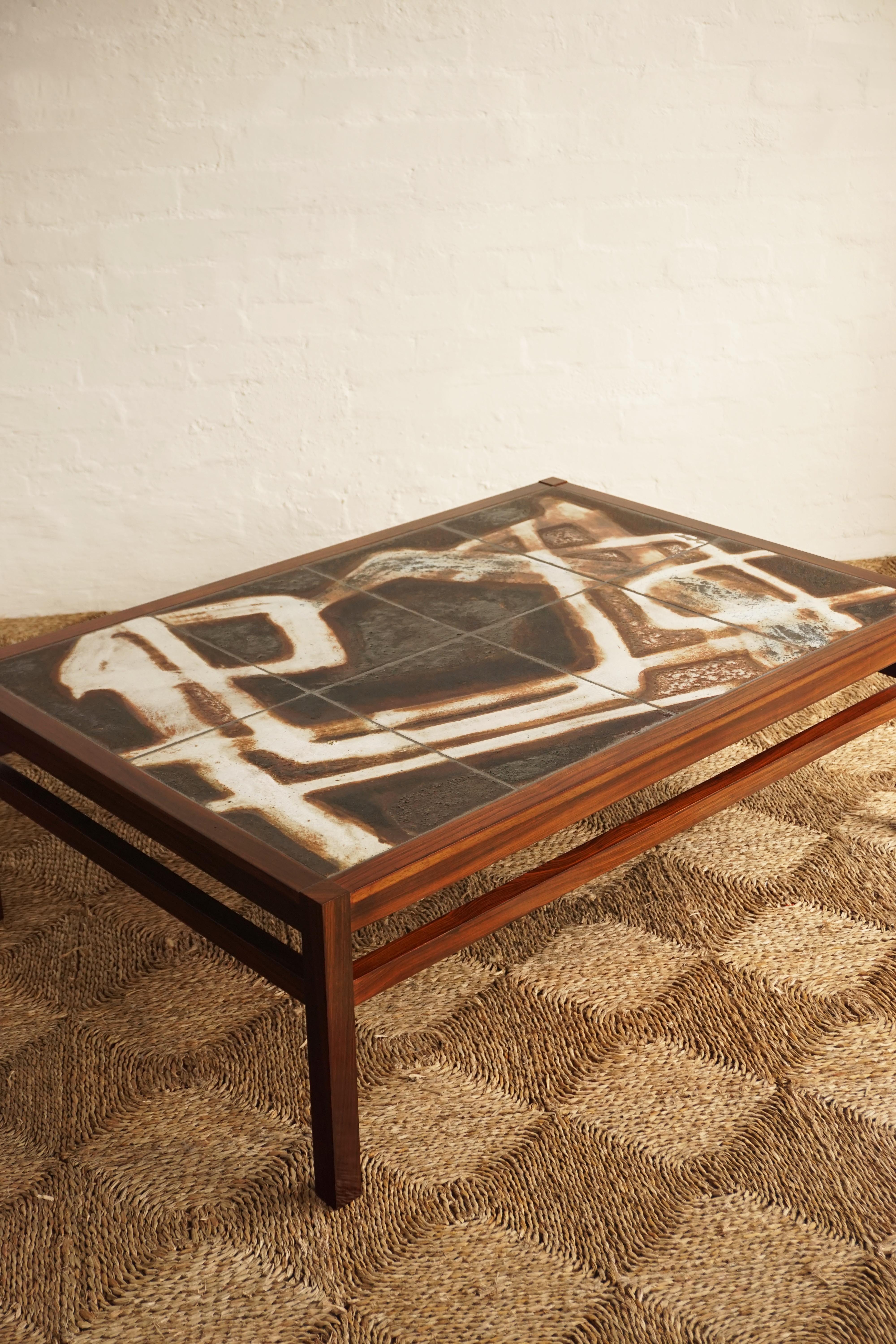 Brazilian Rosewood Tiled Coffee Table