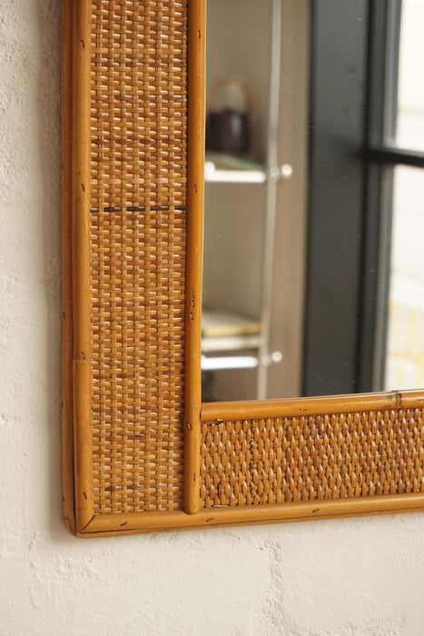 Italian Split Cane Mirror