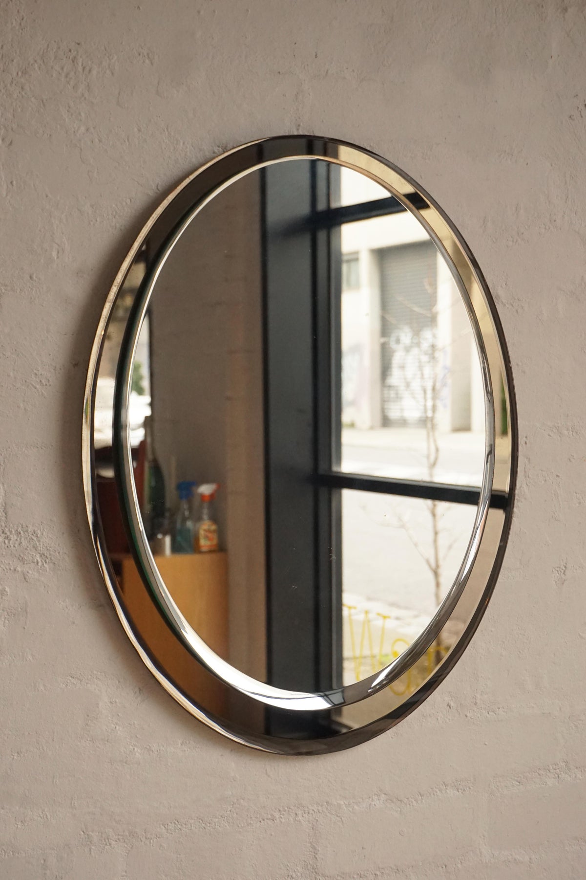 Italian Bronzed Glass Mirror