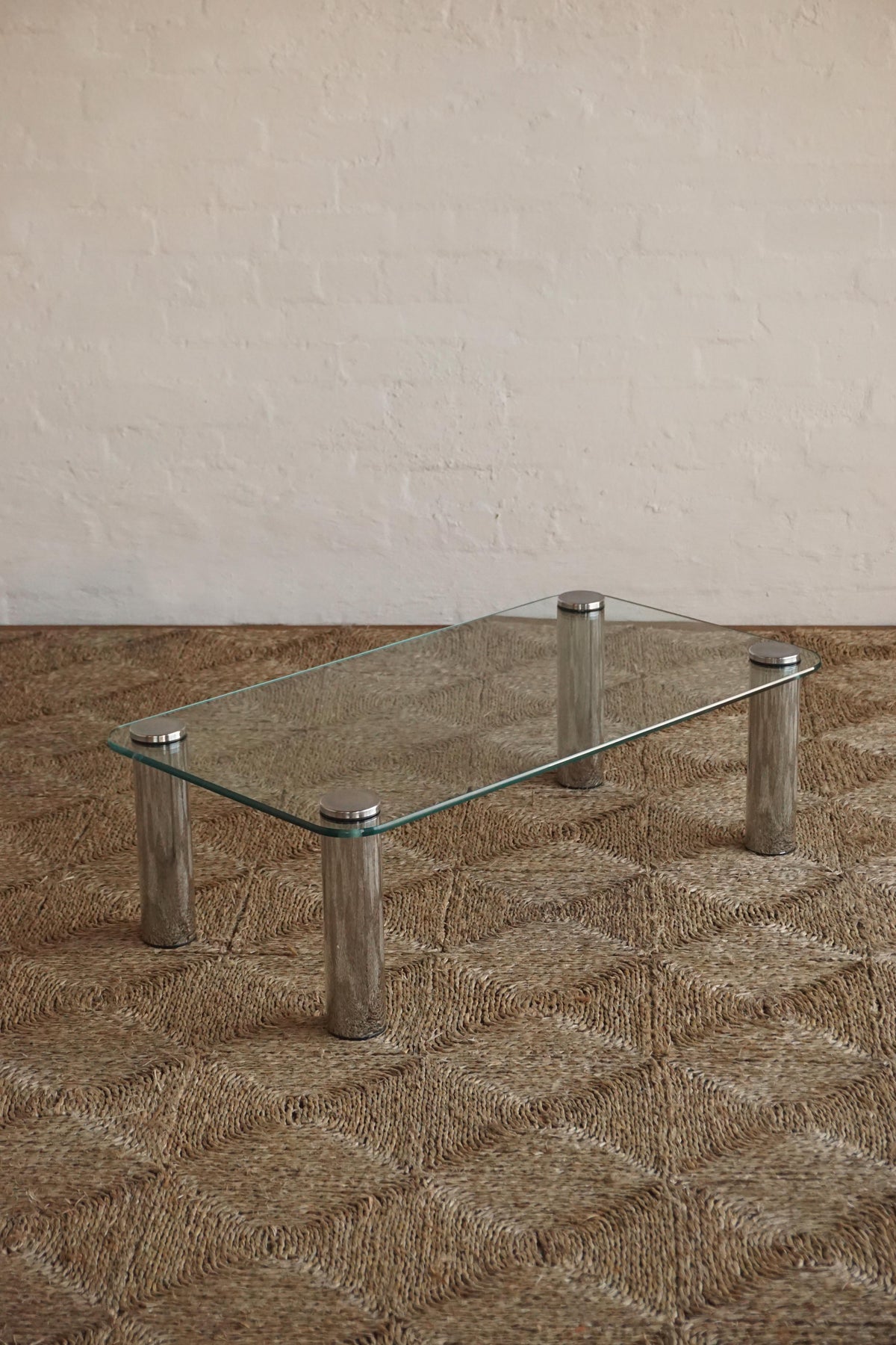 Zanotta Chrome & Glass Coffee Table