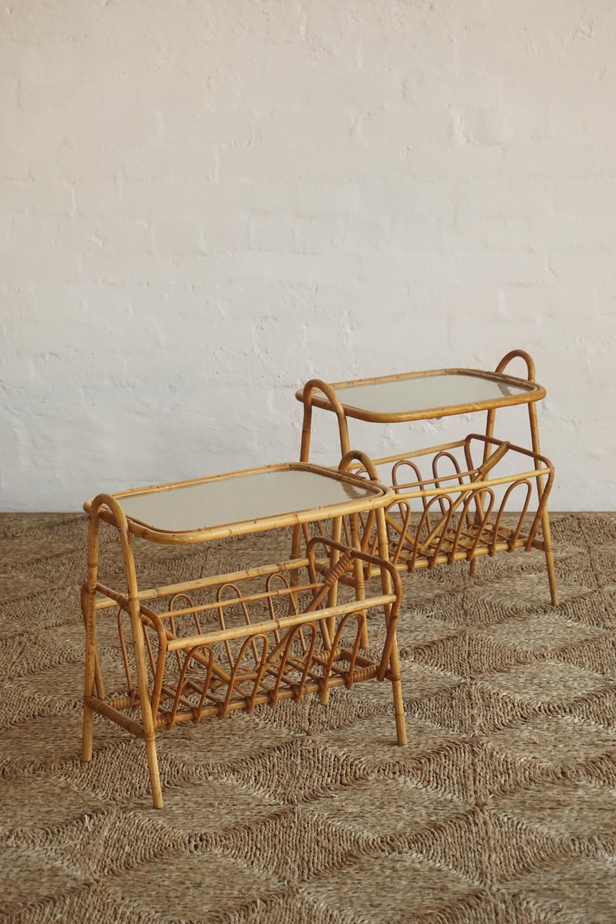 Danish Cane Side Tables