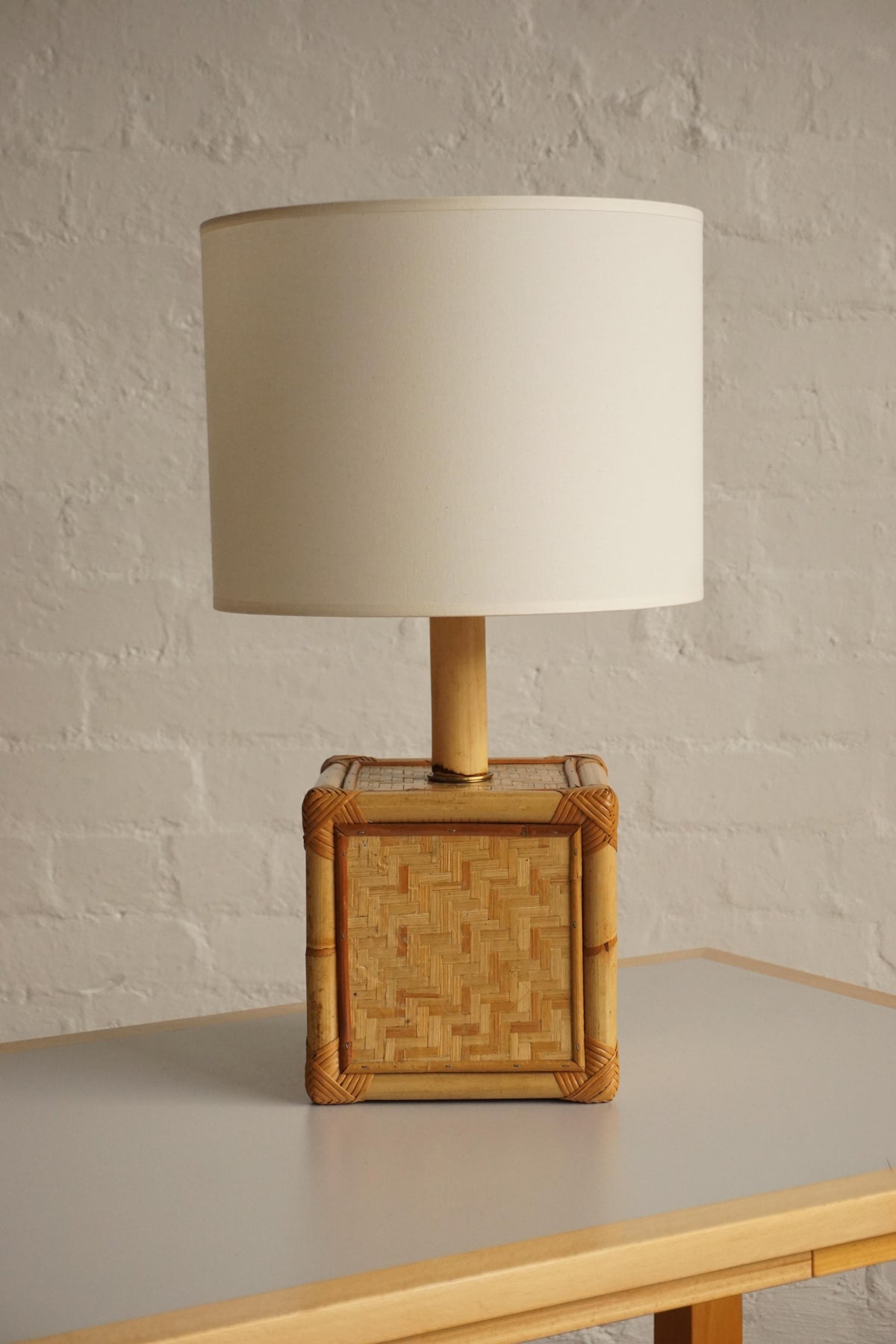 Italian Bamboo Table Lamp