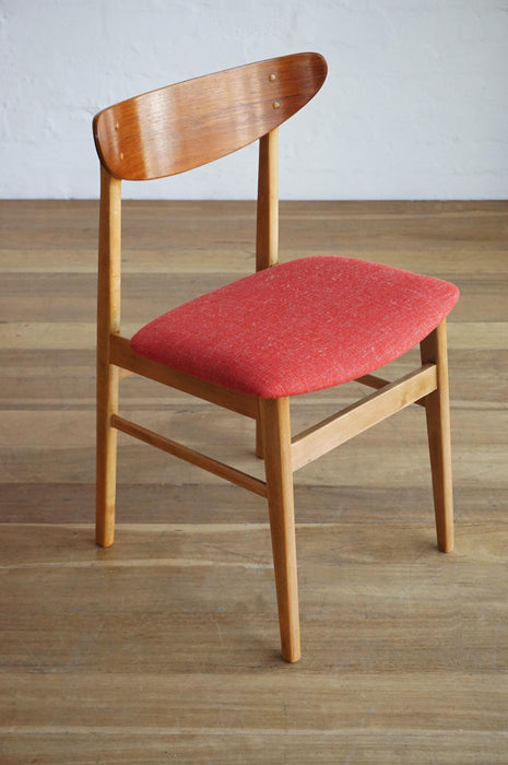 Single Danish Beech & Teak Chair