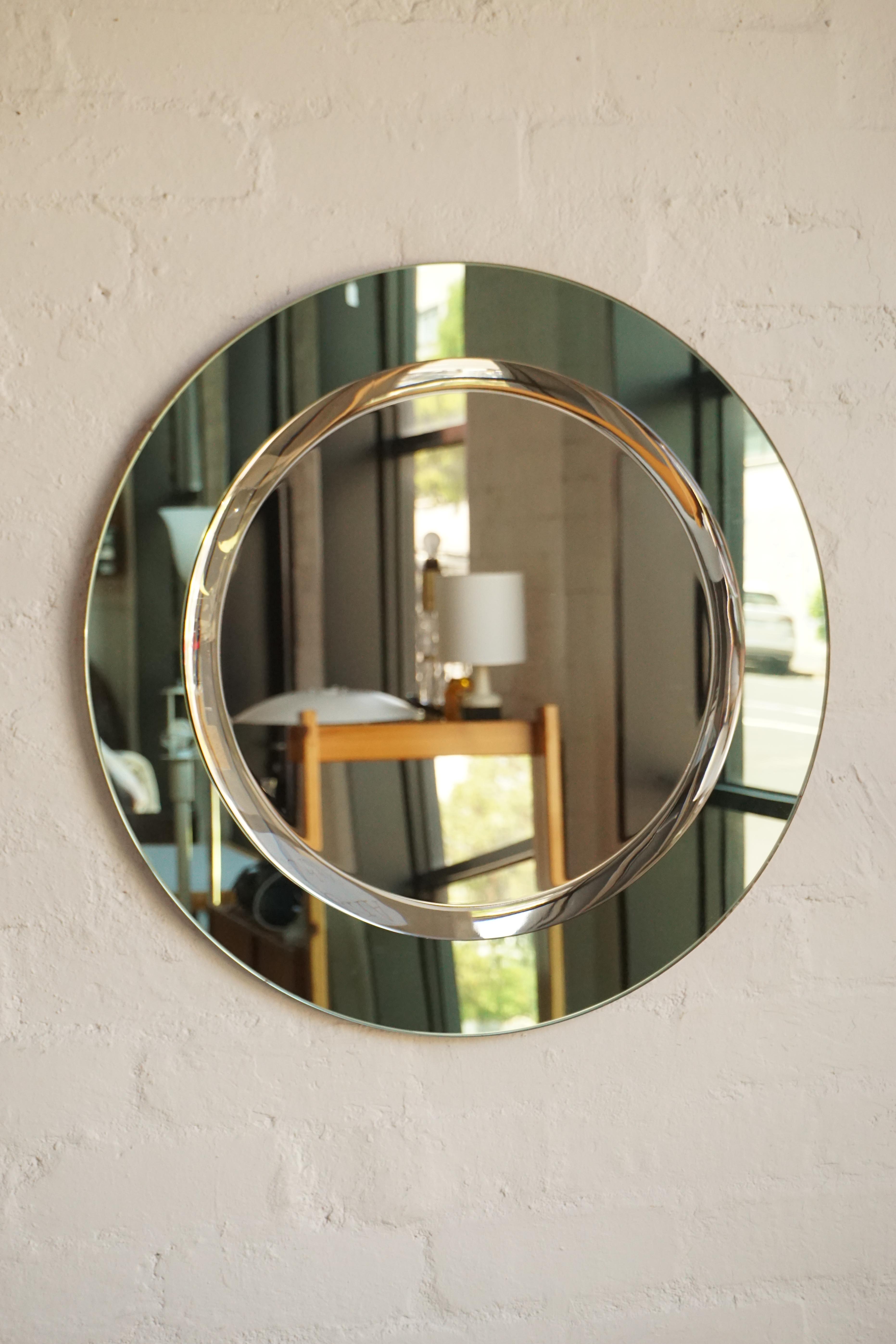 Italian Blue Glass Mirror