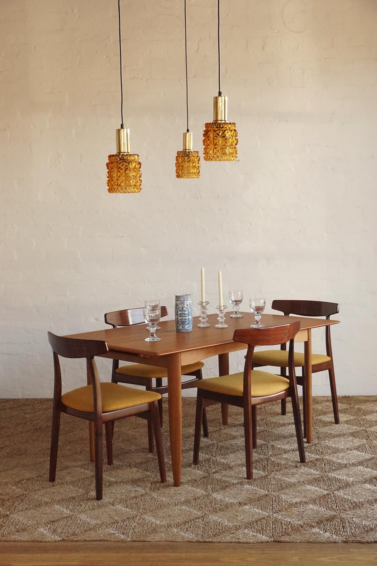 Extendable Teak & Oak Dining Table