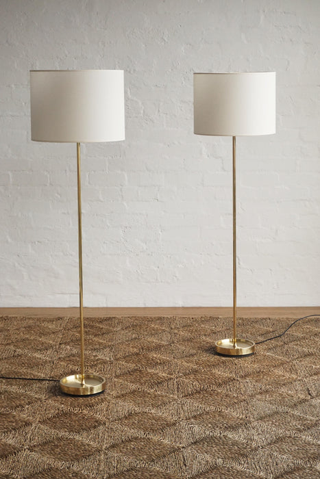 Swedish Brass Floor Lamp