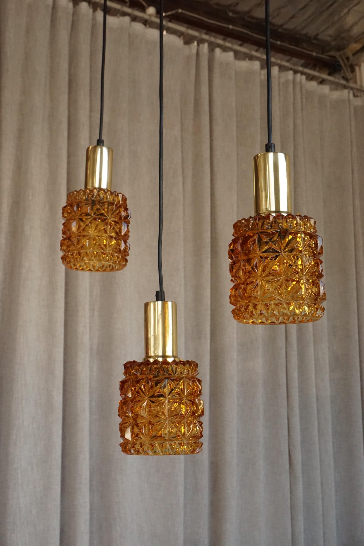Glass & Brass Pendants