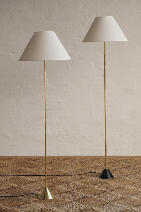 Swedish Brass Floor Lamp