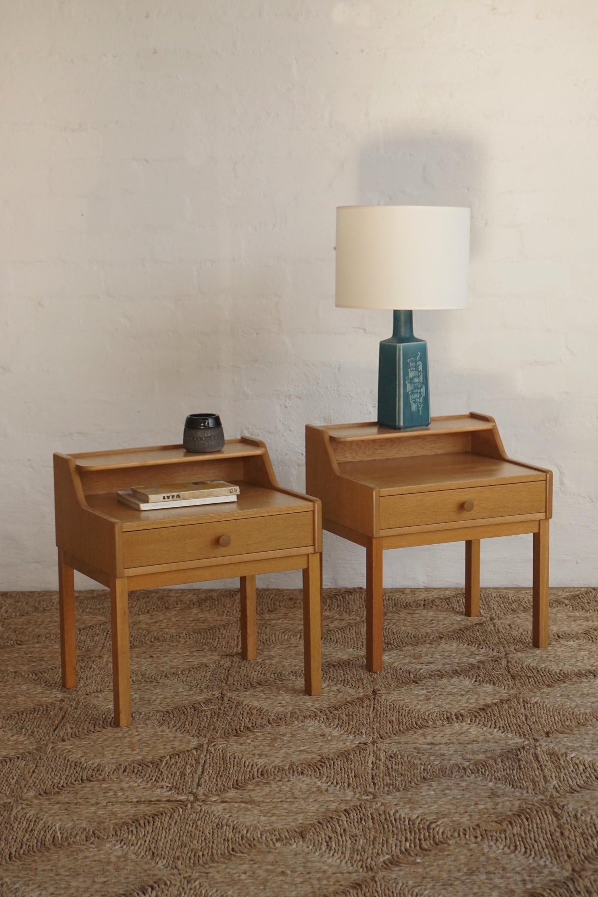Pair of Oak Bedside Tables