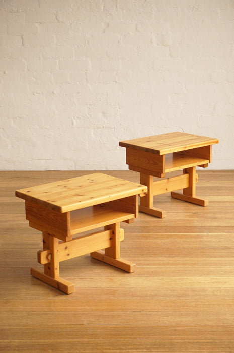 Pair of Pine Side Tables