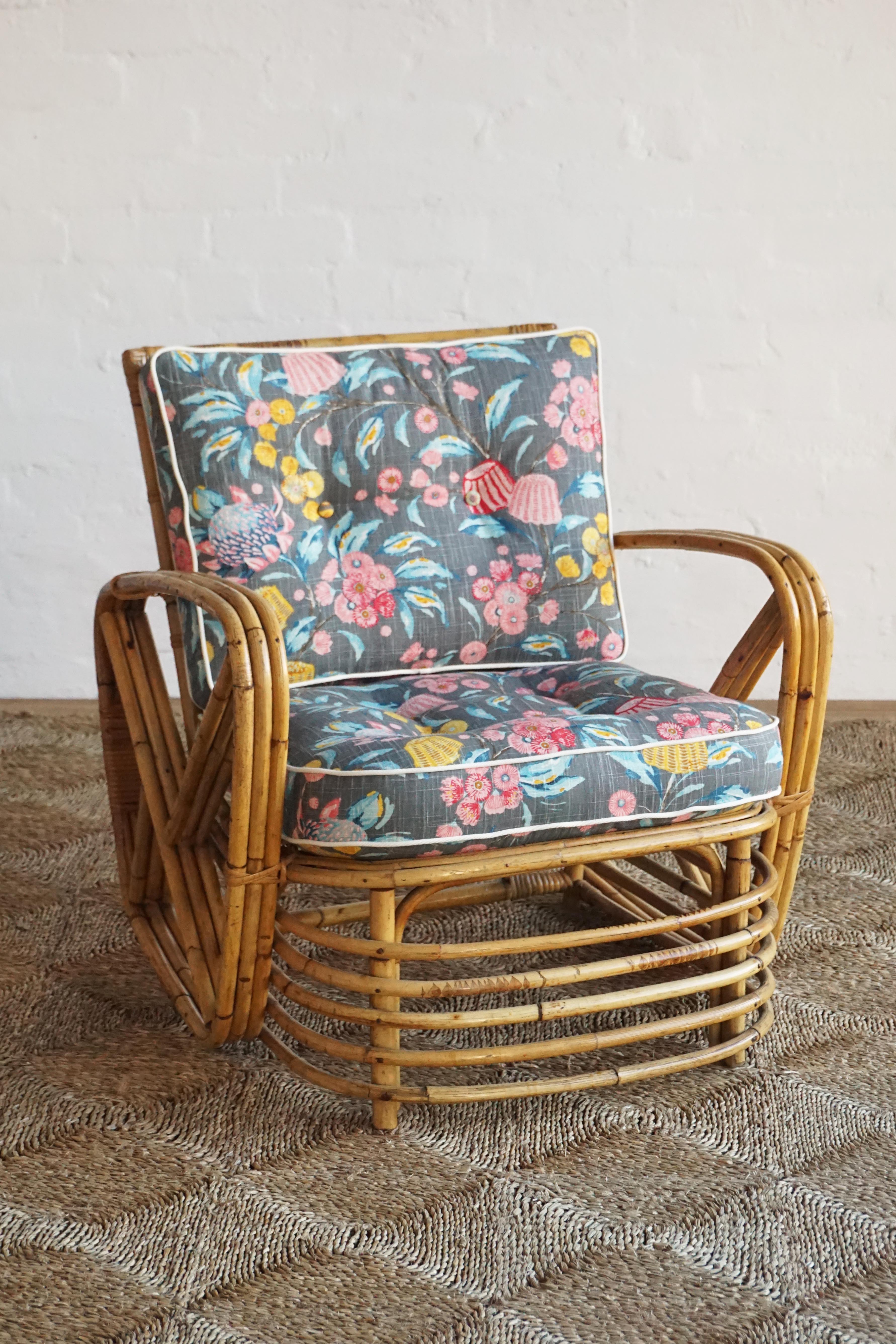 Pair of Cane Lounge Chairs