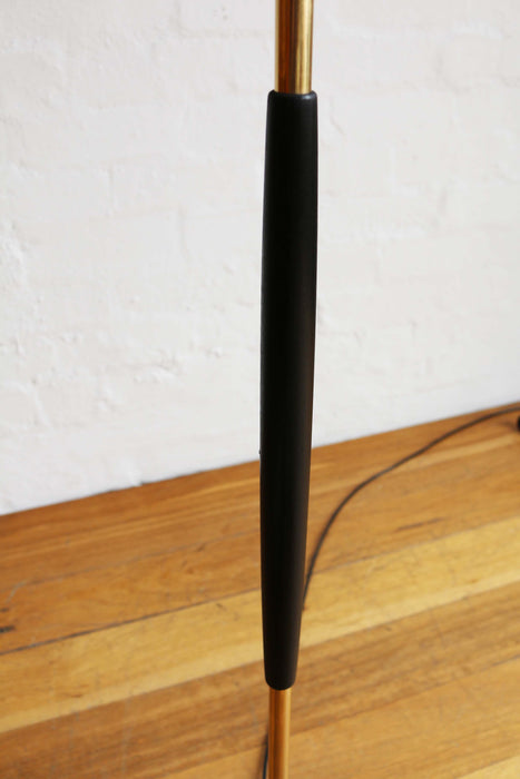 Swedish Brass & Black Standard Lamp